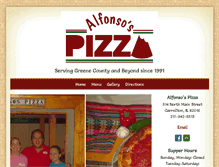 Tablet Screenshot of alfonsospizza.biz